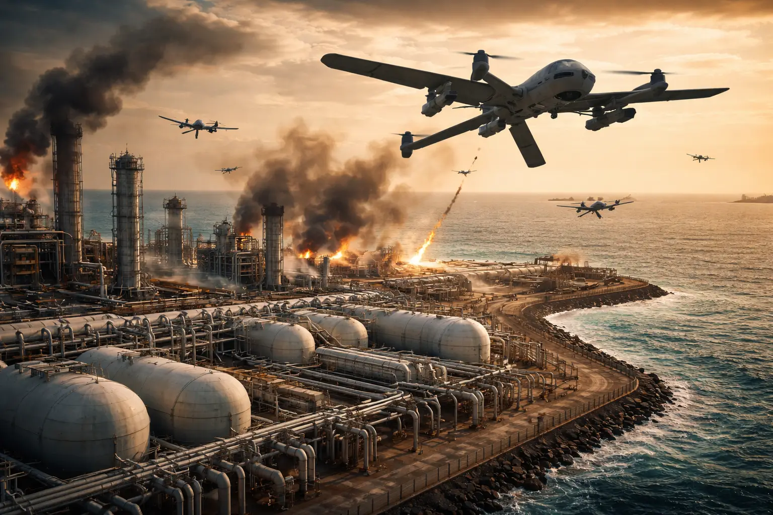 Infraestructura de agua en Oriente Medio bajo amenaza en un escenario de guerra por el agua en Oriente Medio.