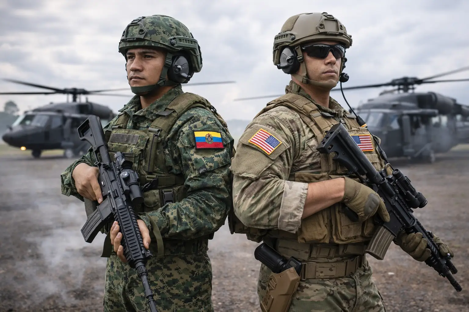 Soldados de Estados Unidos y Ecuador participan en un operativo conjunto contra organizaciones narcotraficantes